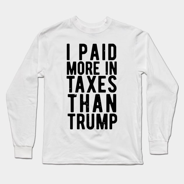 I Paid More Taxes Than Trump president 2020 Long Sleeve T-Shirt by Gaming champion
